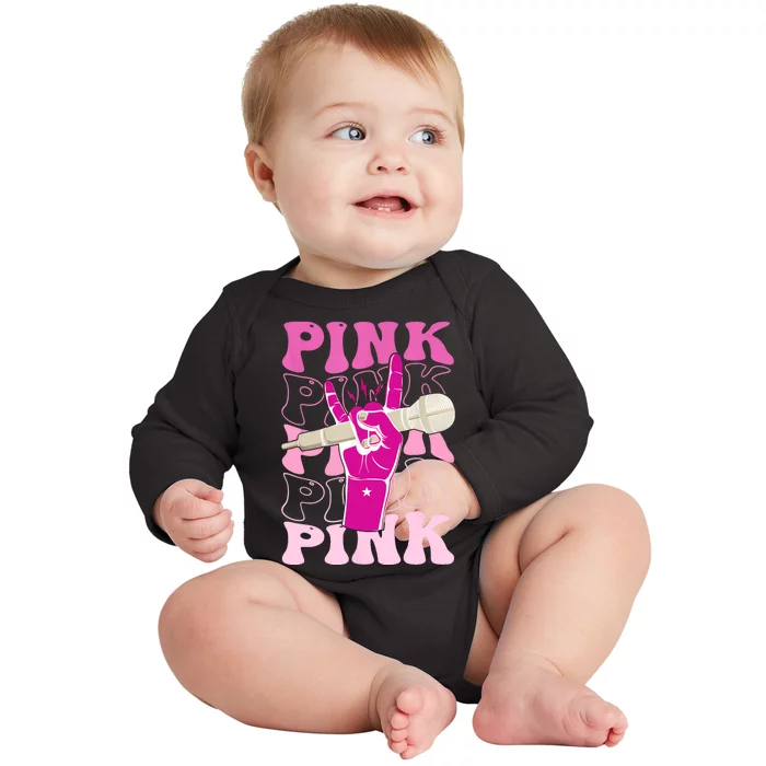 Groovy Personalized Name Retro Baby Long Sleeve Bodysuit