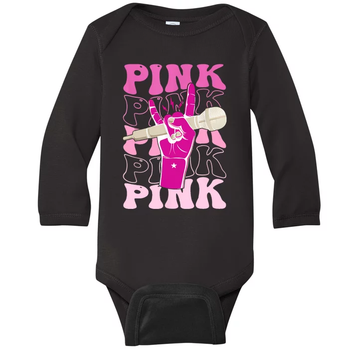 Groovy Personalized Name Retro Baby Long Sleeve Bodysuit