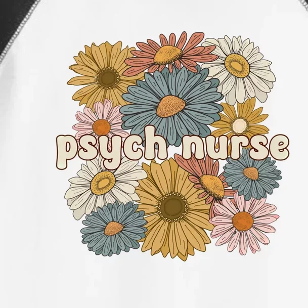 Groovy Psych Nurse Flowers Psychiatric Nursing Cute Gift Toddler Fine Jersey T-Shirt