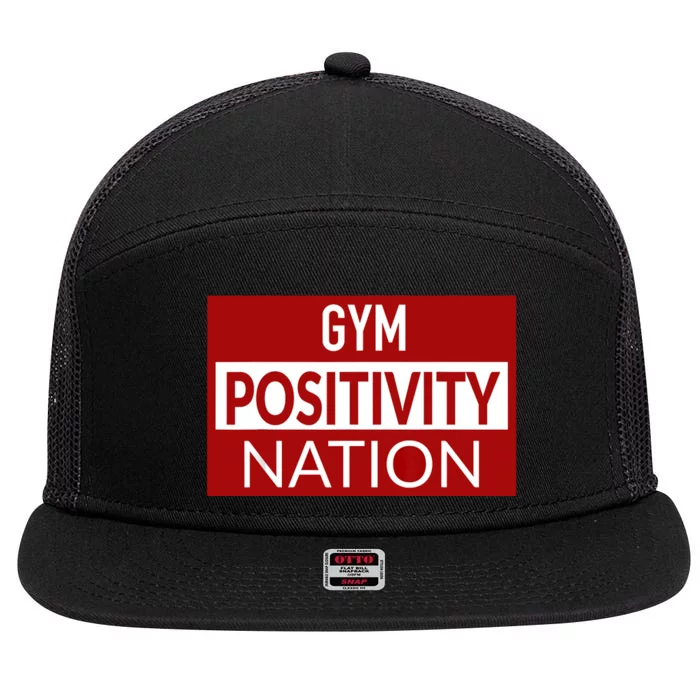 Gym positivity nation 7 Panel Mesh Trucker Snapback Hat