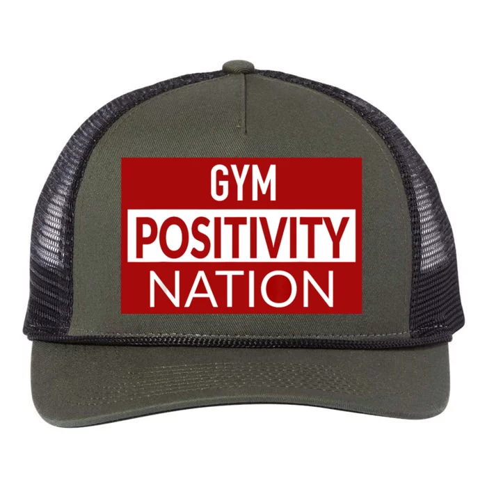 Gym positivity nation Retro Rope Trucker Hat Cap