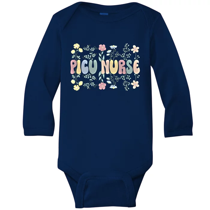 Groovy Picu Nurse Pediatric Intensive Care Unit Meaningful Gift Baby Long Sleeve Bodysuit