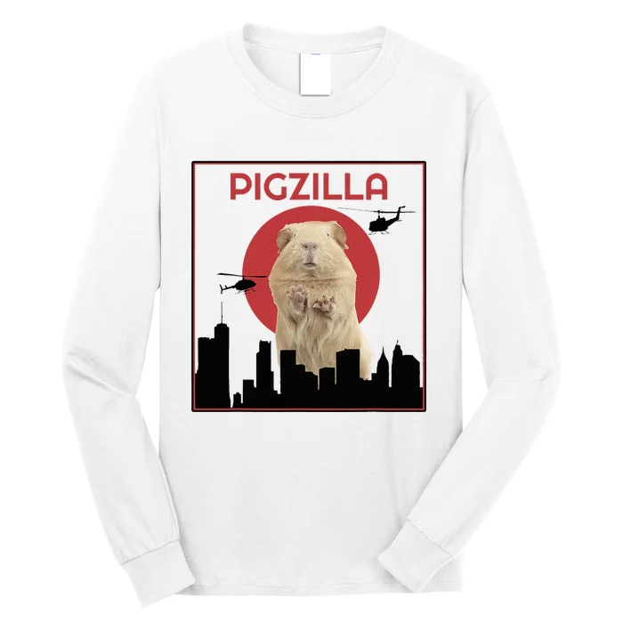 Guinea Pig Novelty Pigzilla Long Sleeve Shirt