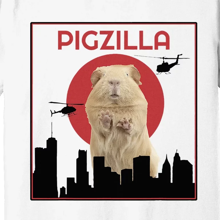 Guinea Pig Novelty Pigzilla Premium T-Shirt