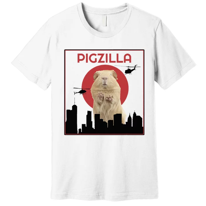 Guinea Pig Novelty Pigzilla Premium T-Shirt