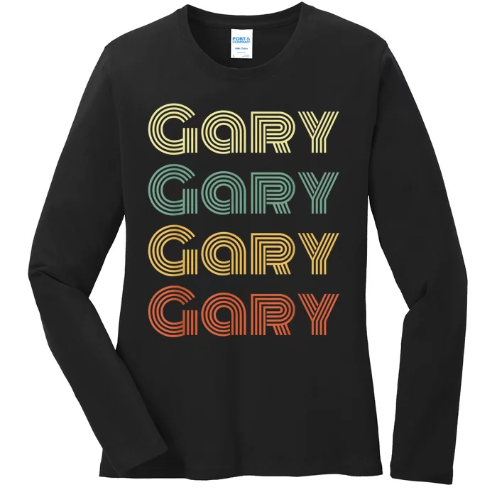 GARY Personalized Name Retro Vintage Gifts For GARY Ladies Long Sleeve Shirt