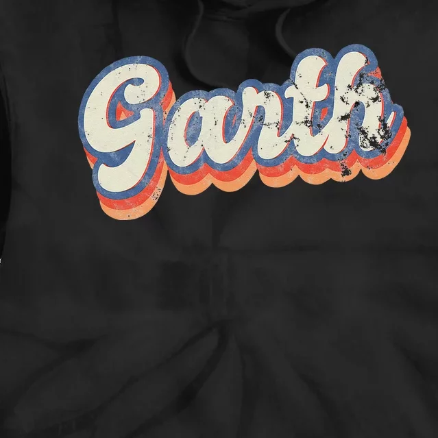 Garth Personalized Name Custom Lettering 70's Tie Dye Hoodie