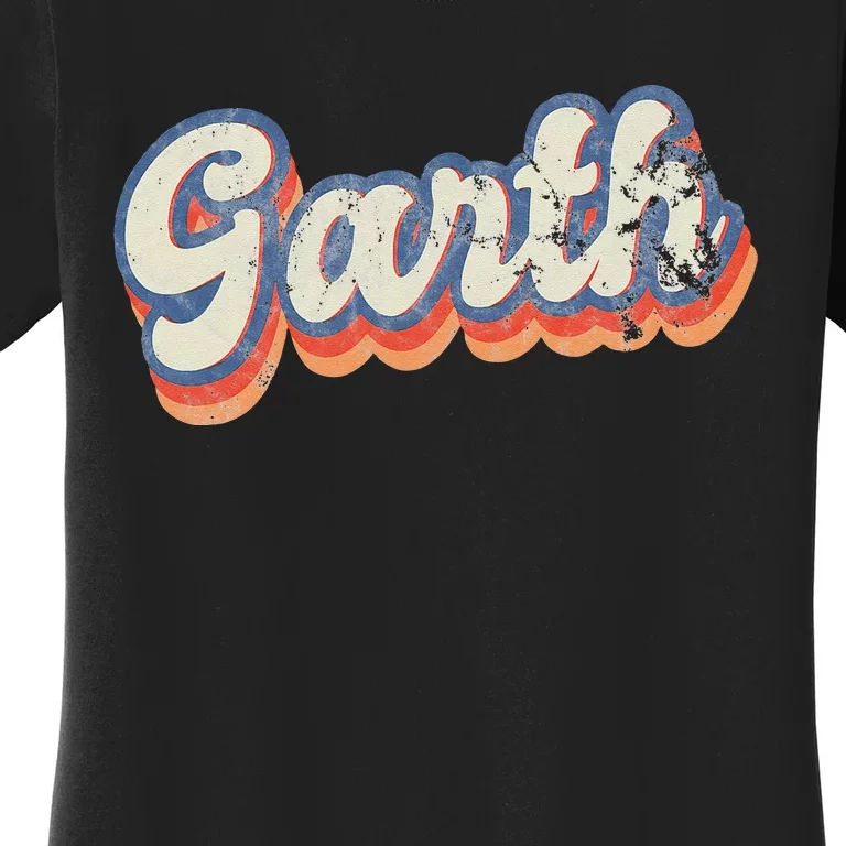 Garth Personalized Name Custom Lettering 70's Women's T-Shirt