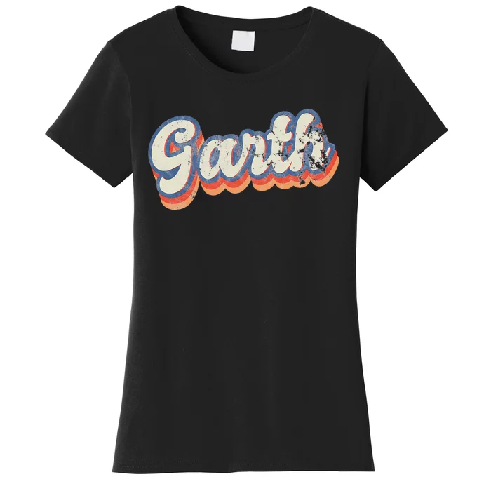 Garth Personalized Name Custom Lettering 70's Women's T-Shirt