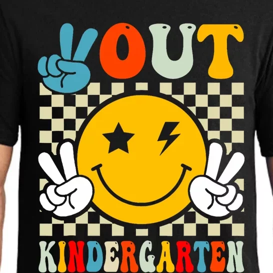 Groovy Peace Out Kindergarten Graduation Last Day Of School Pajama Set