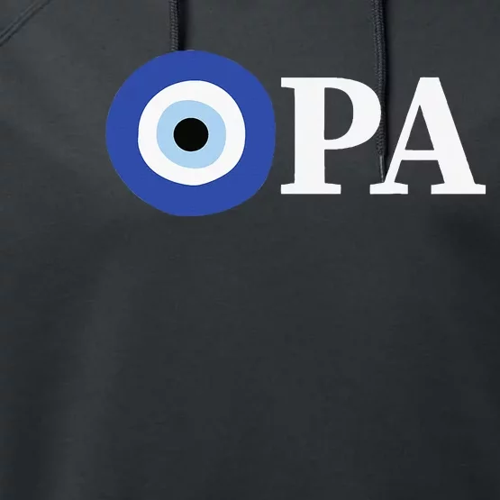 Greek Pride Opa Evil Eye Performance Fleece Hoodie