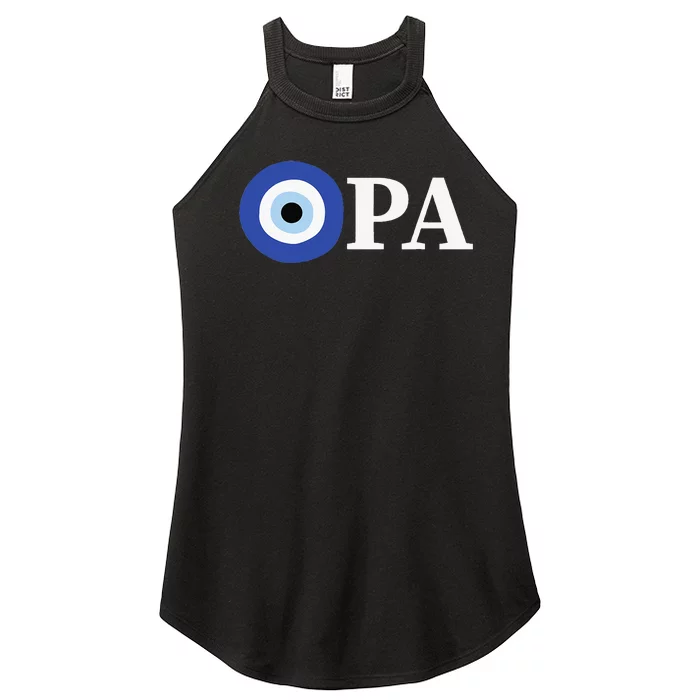 Greek Pride Opa Evil Eye Women’s Perfect Tri Rocker Tank