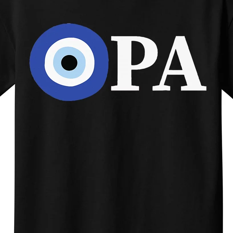 Greek Pride Opa Evil Eye Kids T-Shirt