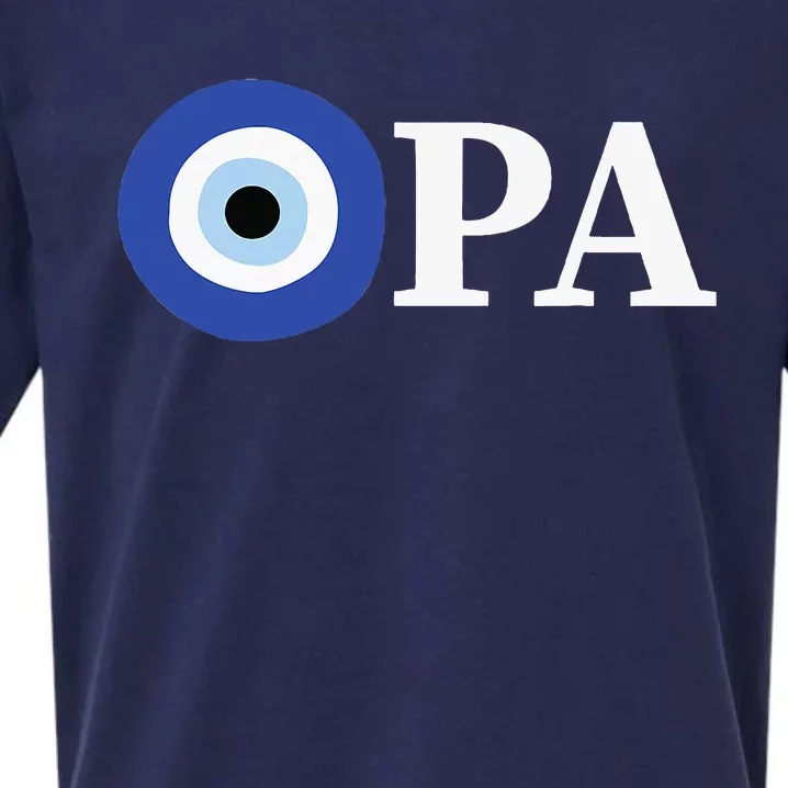 Greek Pride Opa Evil Eye Sueded Cloud Jersey T-Shirt