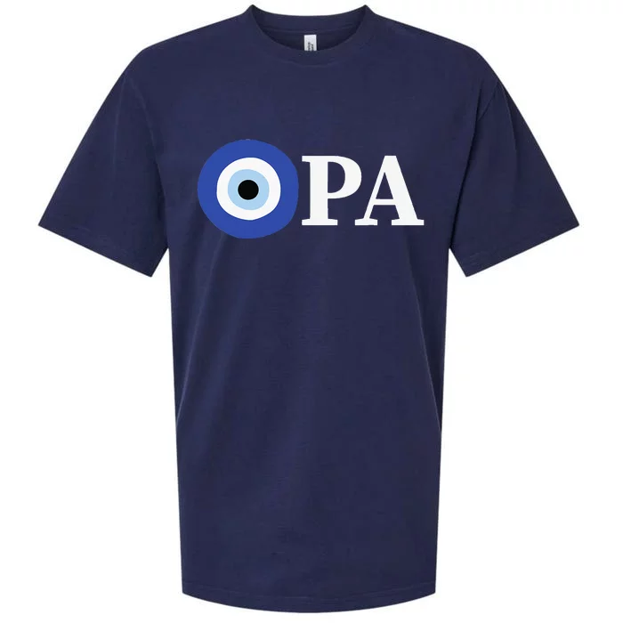 Greek Pride Opa Evil Eye Sueded Cloud Jersey T-Shirt