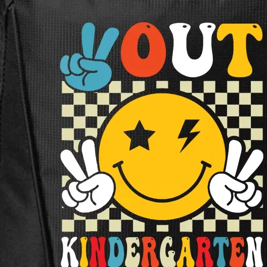 Groovy Peace Out Kindergarten Graduation Last Day Of School City Backpack