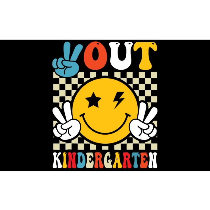 Groovy Peace Out Kindergarten Graduation Last Day Of School Bumper Sticker