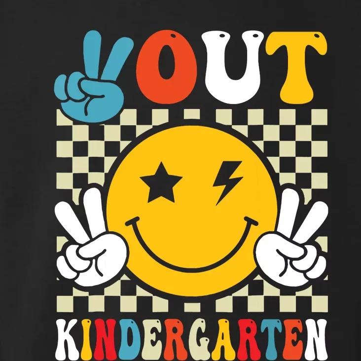 Groovy Peace Out Kindergarten Graduation Last Day Of School Toddler Hoodie