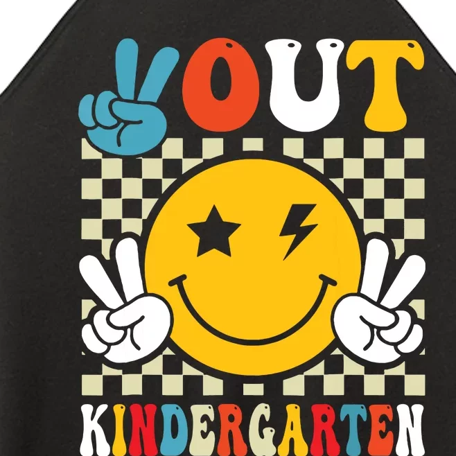 Groovy Peace Out Kindergarten Graduation Last Day Of School Women’s Perfect Tri Rocker Tank