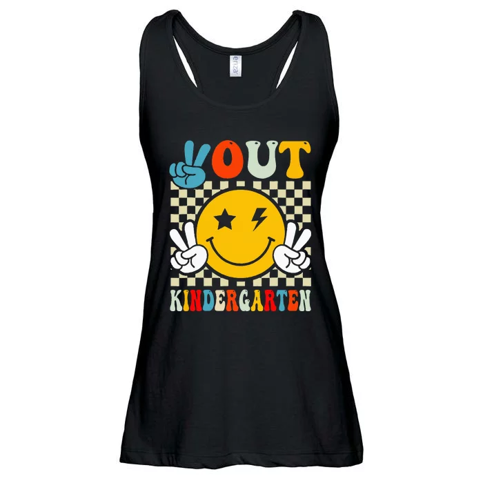 Groovy Peace Out Kindergarten Graduation Ladies Essential Flowy Tank