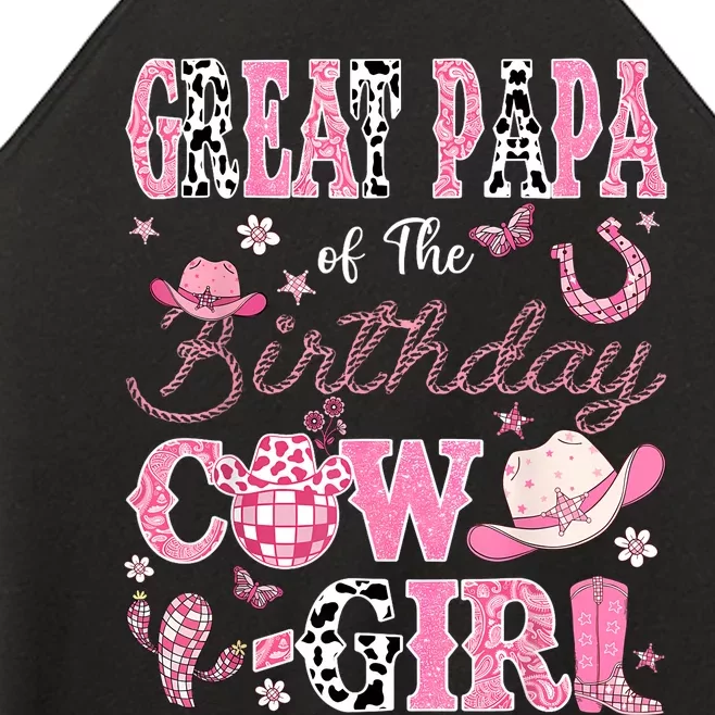 Great Papa Of The Birthday Cowgirl Western Rodeo Great Papa Women’s Perfect Tri Rocker Tank