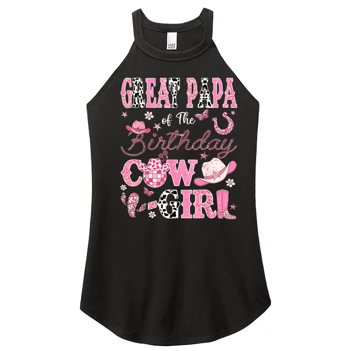 Great Papa Of The Birthday Cowgirl Western Rodeo Great Papa Women’s Perfect Tri Rocker Tank