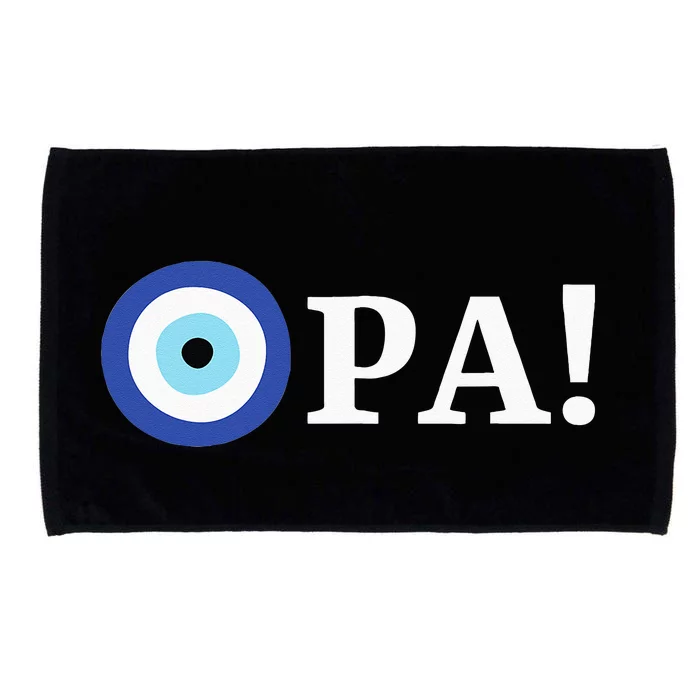 Greek Pride Opa Evil Eye Hellas Greece Gift Microfiber Hand Towel