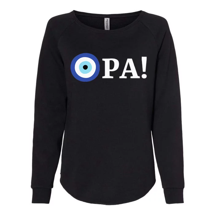 Greek Pride Opa Evil Eye Hellas Greece Gift Womens California Wash Sweatshirt