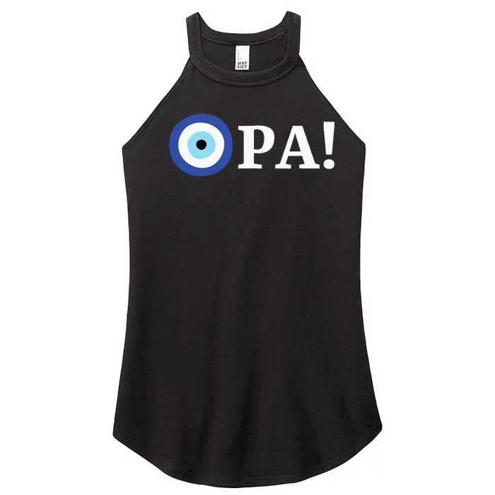 Greek Pride Opa Evil Eye Hellas Greece Gift Women’s Perfect Tri Rocker Tank