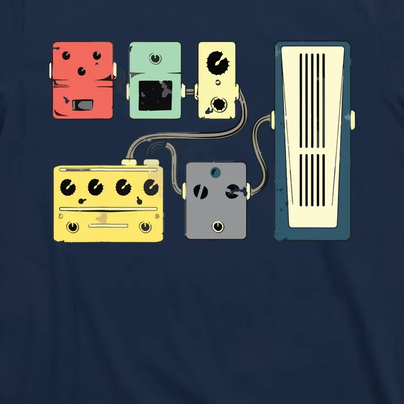 Guitar Player Pedal Board Guitarist Gifts Playing Guitars T-Shirt