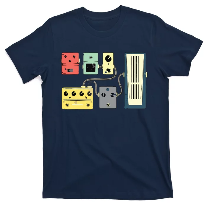 Guitar Player Pedal Board Guitarist Gifts Playing Guitars T-Shirt