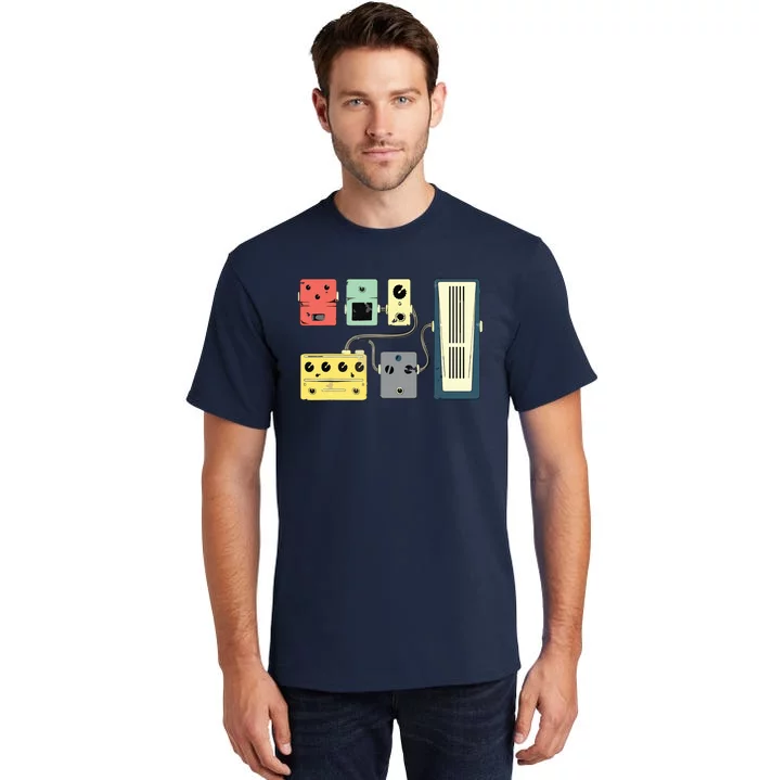 Guitar Player Pedal Board Guitarist Gifts Playing Guitars Tall T-Shirt