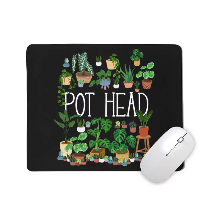 Gardening Potted Plant Lover Pot Head Gardener Garden Mousepad