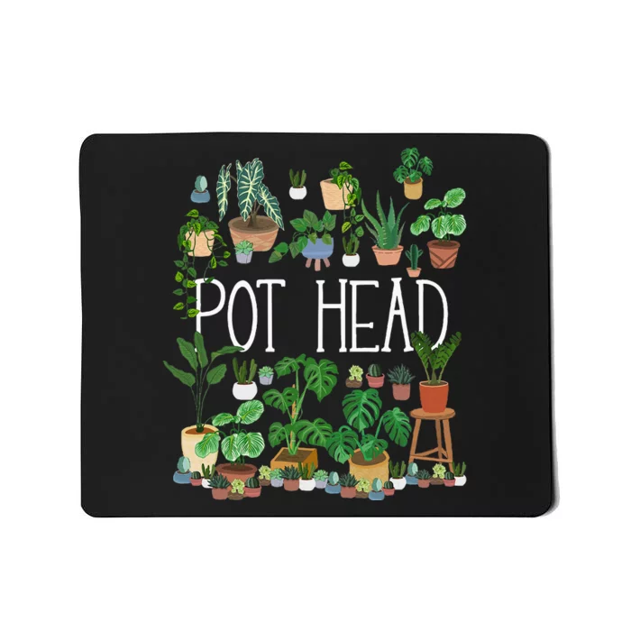 Gardening Potted Plant Lover Pot Head Gardener Garden Mousepad