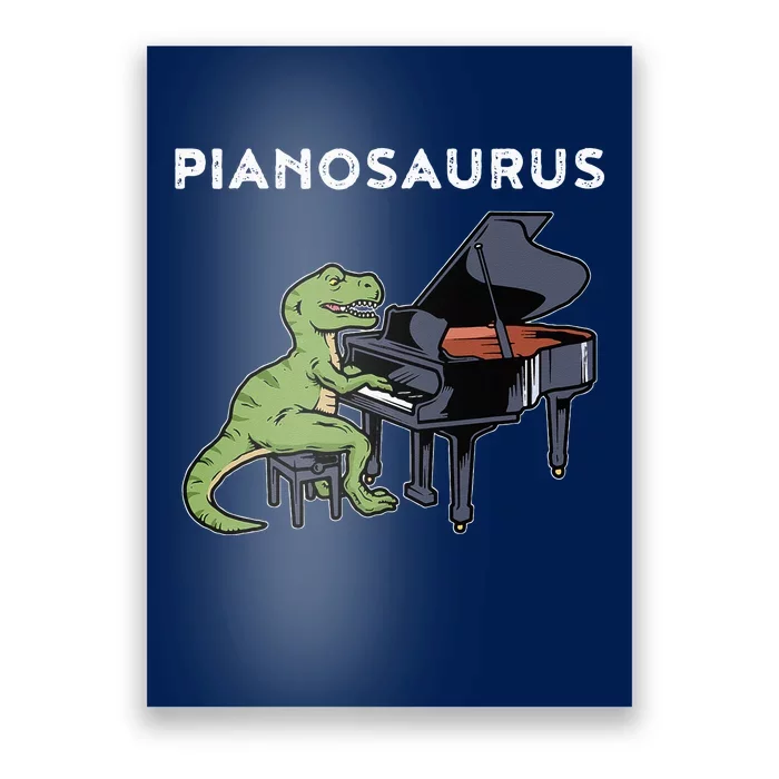 Grand Piano Pianist Gift Dinosaur Music Piano Poster