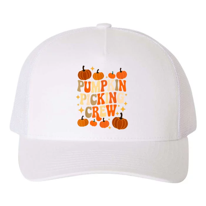 Groovy Pumpkin Picking Crew Matching Family Autumn Yupoong Adult 5-Panel Trucker Hat