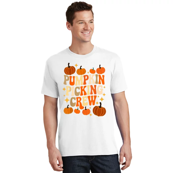 Groovy Pumpkin Picking Crew Matching Family Autumn T-Shirt