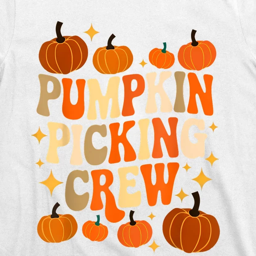 Groovy Pumpkin Picking Crew Matching Family Autumn T-Shirt