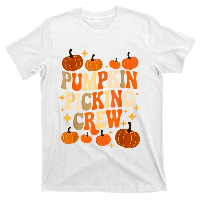 Groovy Pumpkin Picking Crew Matching Family Autumn T-Shirt