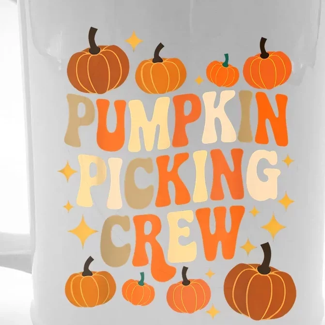 Groovy Pumpkin Picking Crew Matching Family Autumn Front & Back Beer Stein