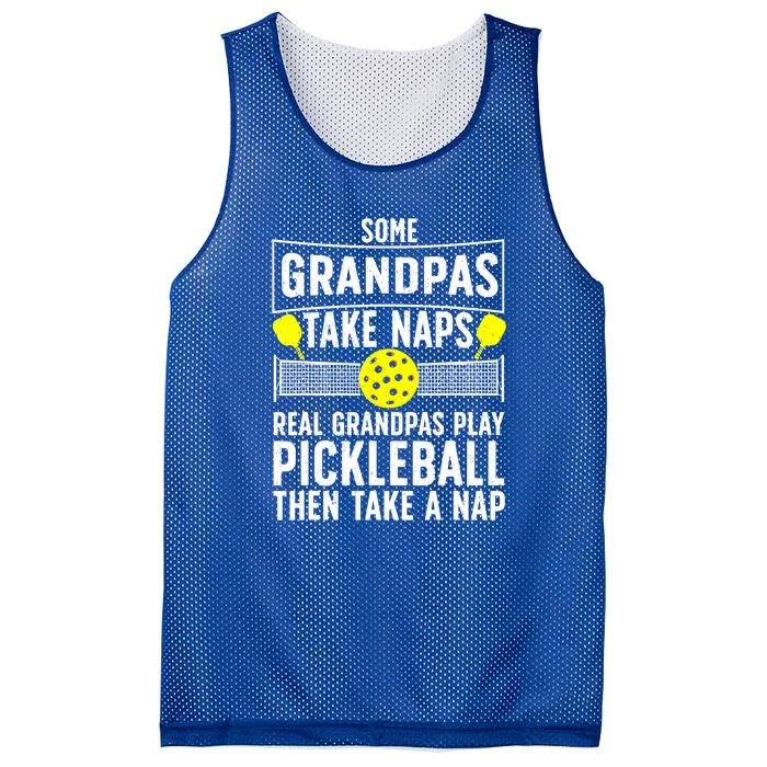 Grandpa Play Pickleball Then Take Snap Sport Pickleball Player Gift Mesh Reversible Basketball Jersey Tank