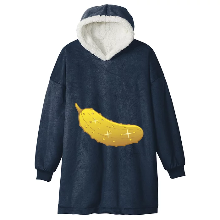 Golden Pickle Pickleball Award Hooded Wearable Blanket