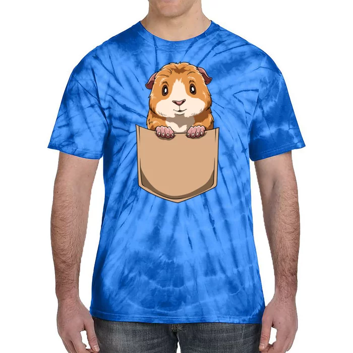 Guinea Pig Pocket Guinea Pig Peeking Out Pocket Guinea Pig Cute Gift Tie-Dye T-Shirt