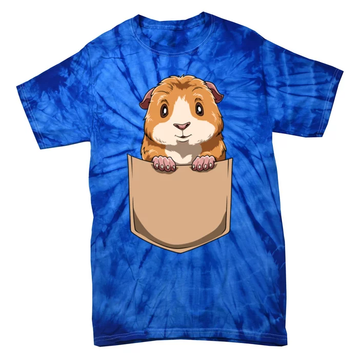 Guinea Pig Pocket Guinea Pig Peeking Out Pocket Guinea Pig Cute Gift Tie-Dye T-Shirt