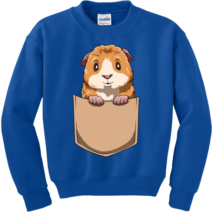 Guinea Pig Pocket Guinea Pig Peeking Out Pocket Guinea Pig Cute Gift Kids Sweatshirt