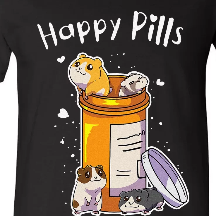 Guinea Pigs Pills Anime Cute Gift V-Neck T-Shirt