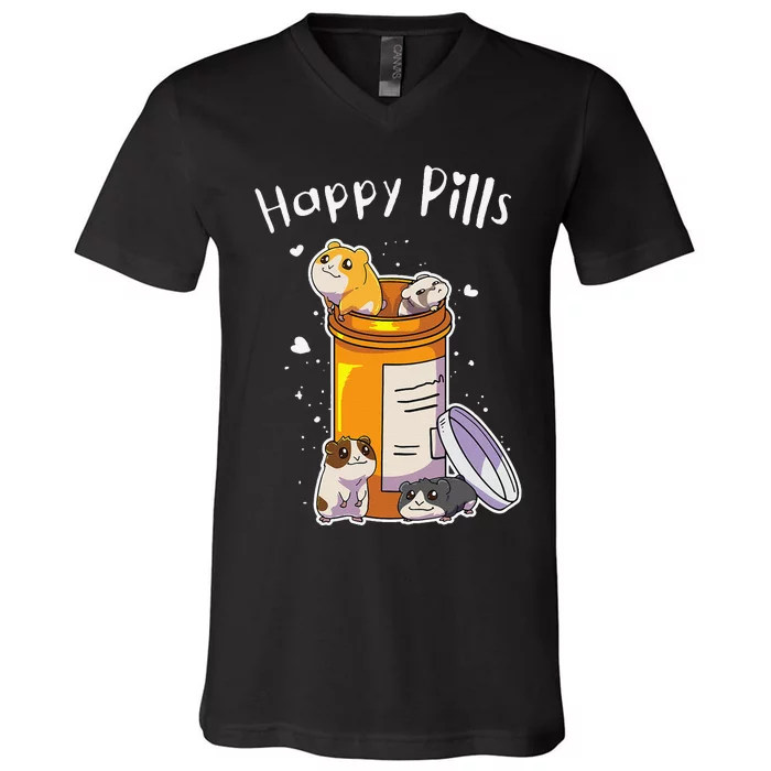 Guinea Pigs Pills Anime Cute Gift V-Neck T-Shirt