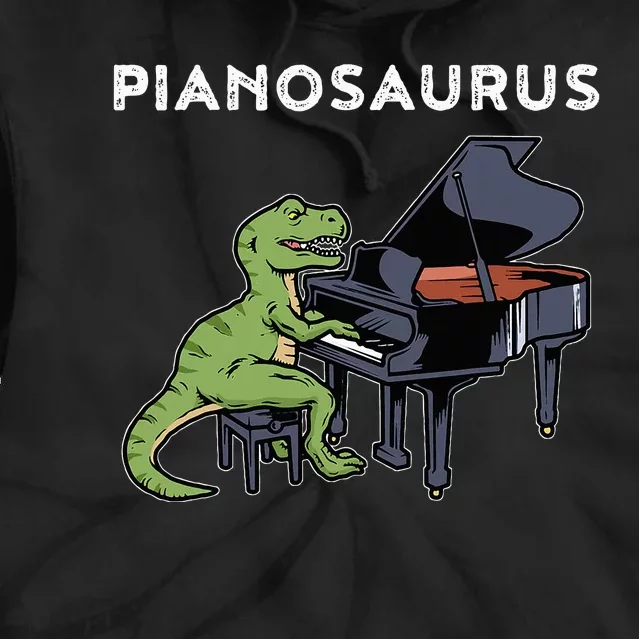 Grand Piano Pianist Gift Dinosaur Music Piano Tie Dye Hoodie