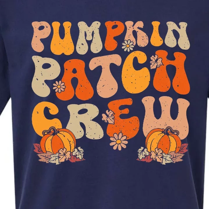 Groovy Pumpkin Patch Crew Thanksgiving Fall Autumn Sueded Cloud Jersey T-Shirt