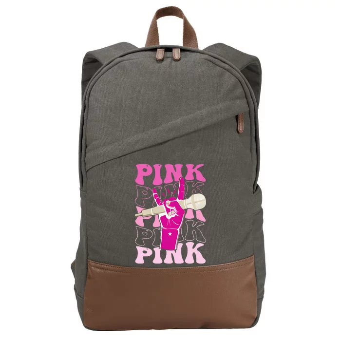 Groovy P.I.N.K Personalized Name P.I.N.K Cotton Canvas Backpack